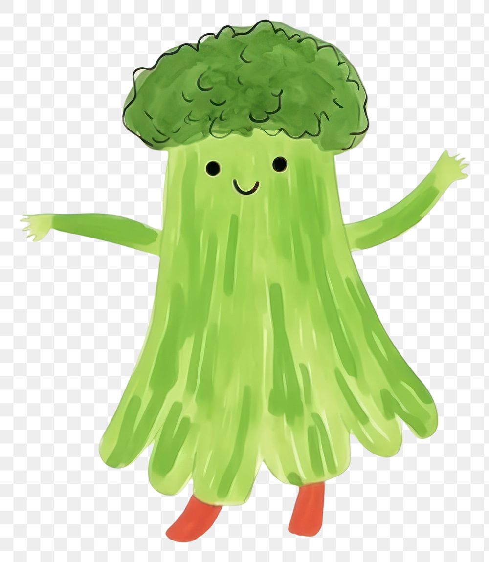 PNG  Brocoli dancing vegetable broccoli plant. AI generated Image by rawpixel.