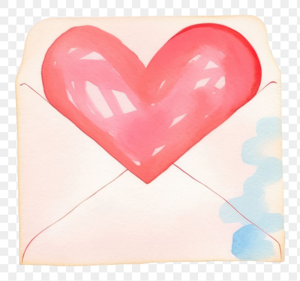PNG  Love letter envelope white background celebration