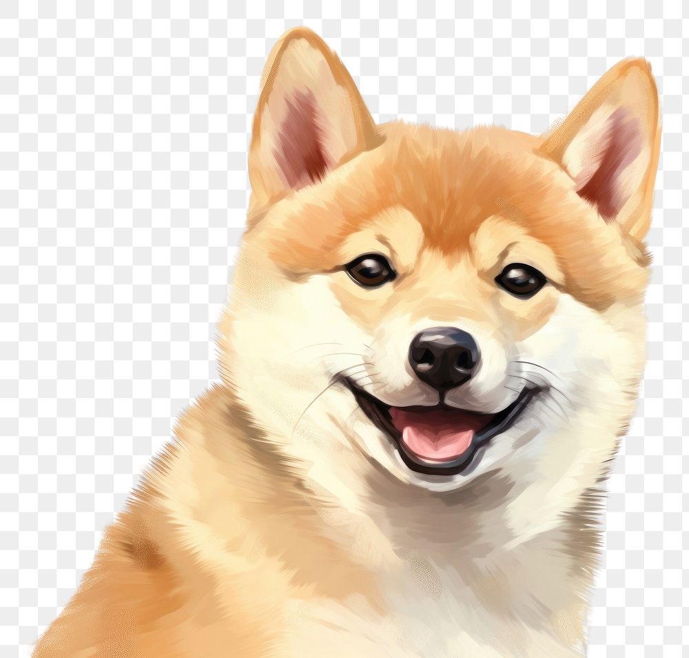 PNG Shiba inu mammal animal pet.