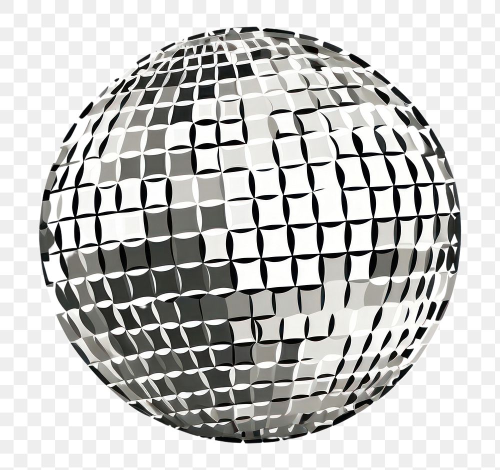 PNG  Disco ball sphere white background technology.