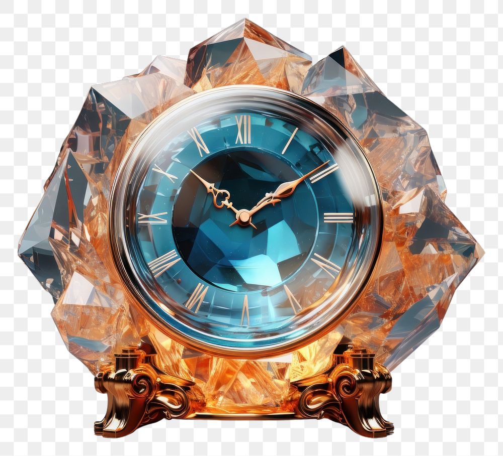 PNG Clock clock gemstone crystal.