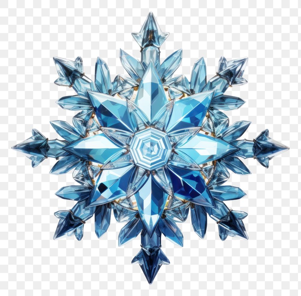 PNG Snowflake crystal gemstone jewelry.