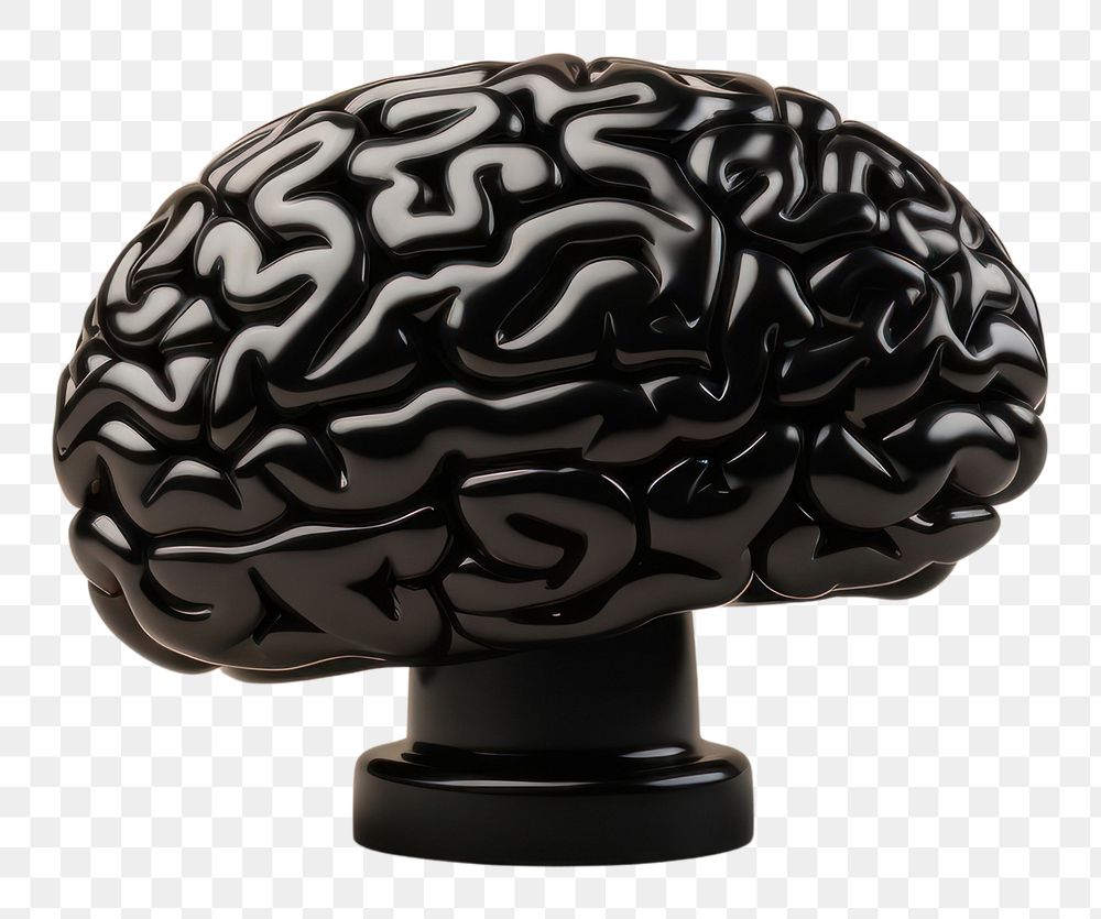 PNG Black plastic brain accessories porcelain accessory.