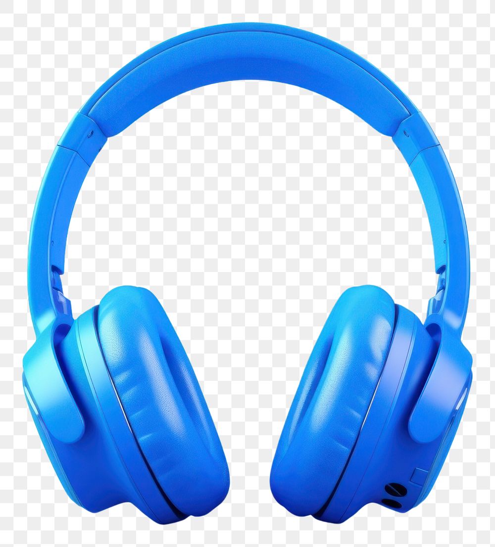 PNG Blue headphones headset electronics technology.