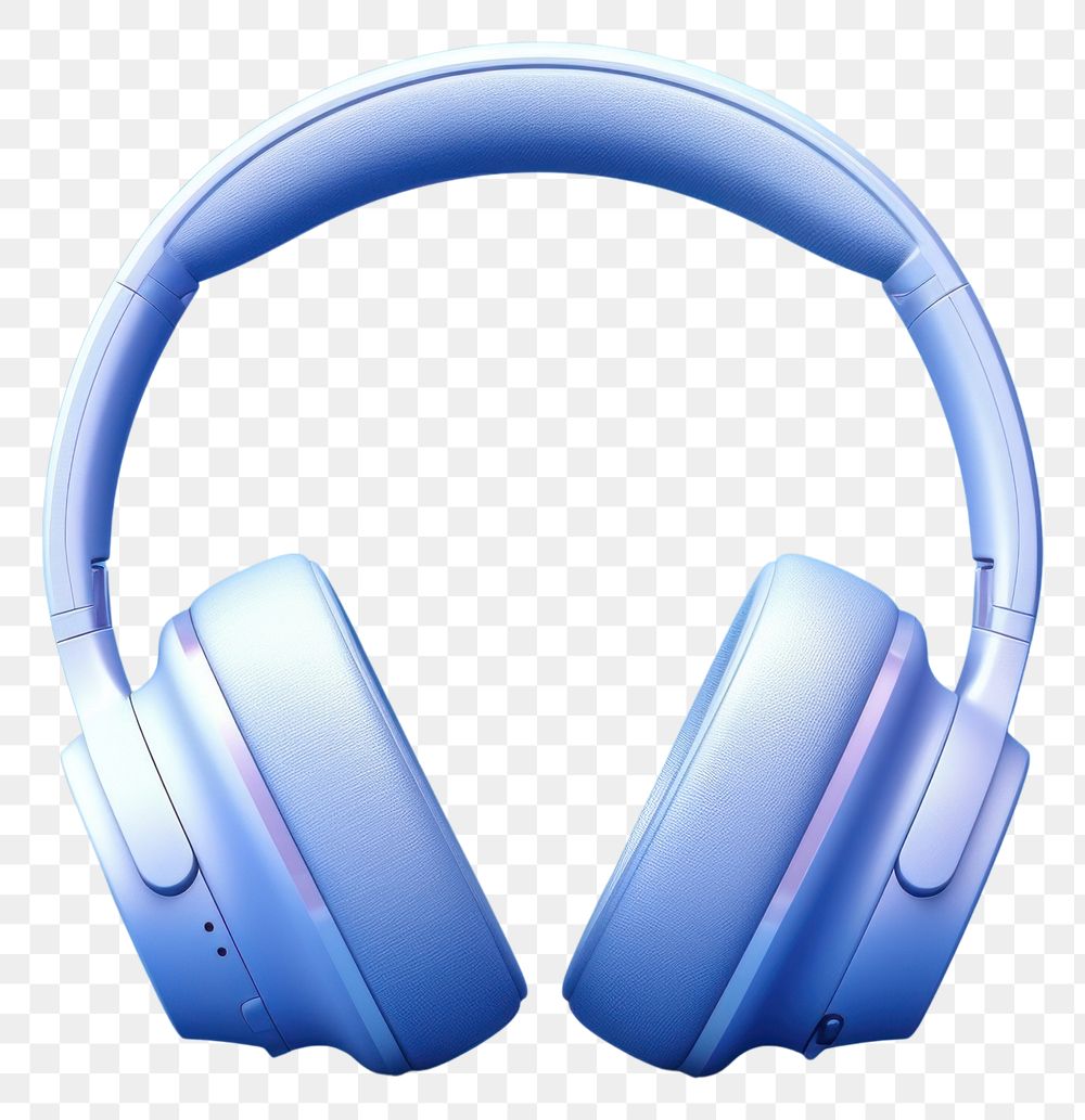 PNG Blue headphones headset electronics technology.