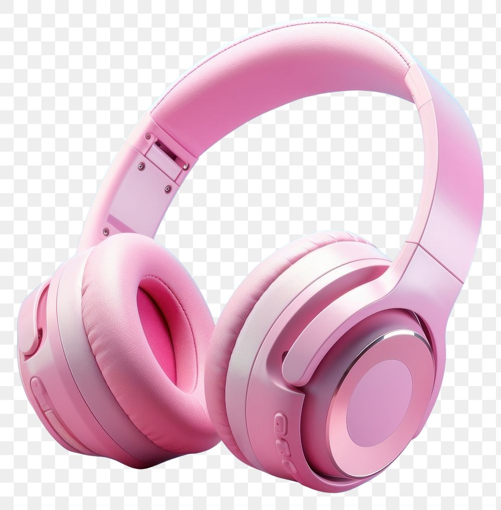 PNG Pink headphones headset electronics technology.