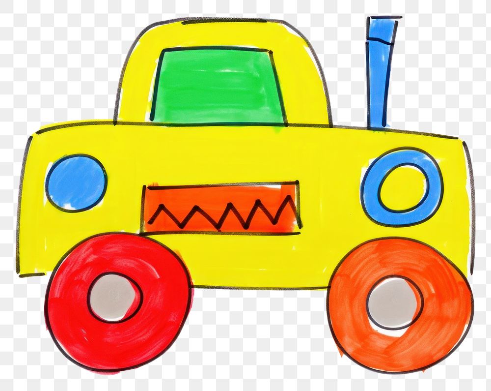 PNG Toy car vehicle cartoon drawing.