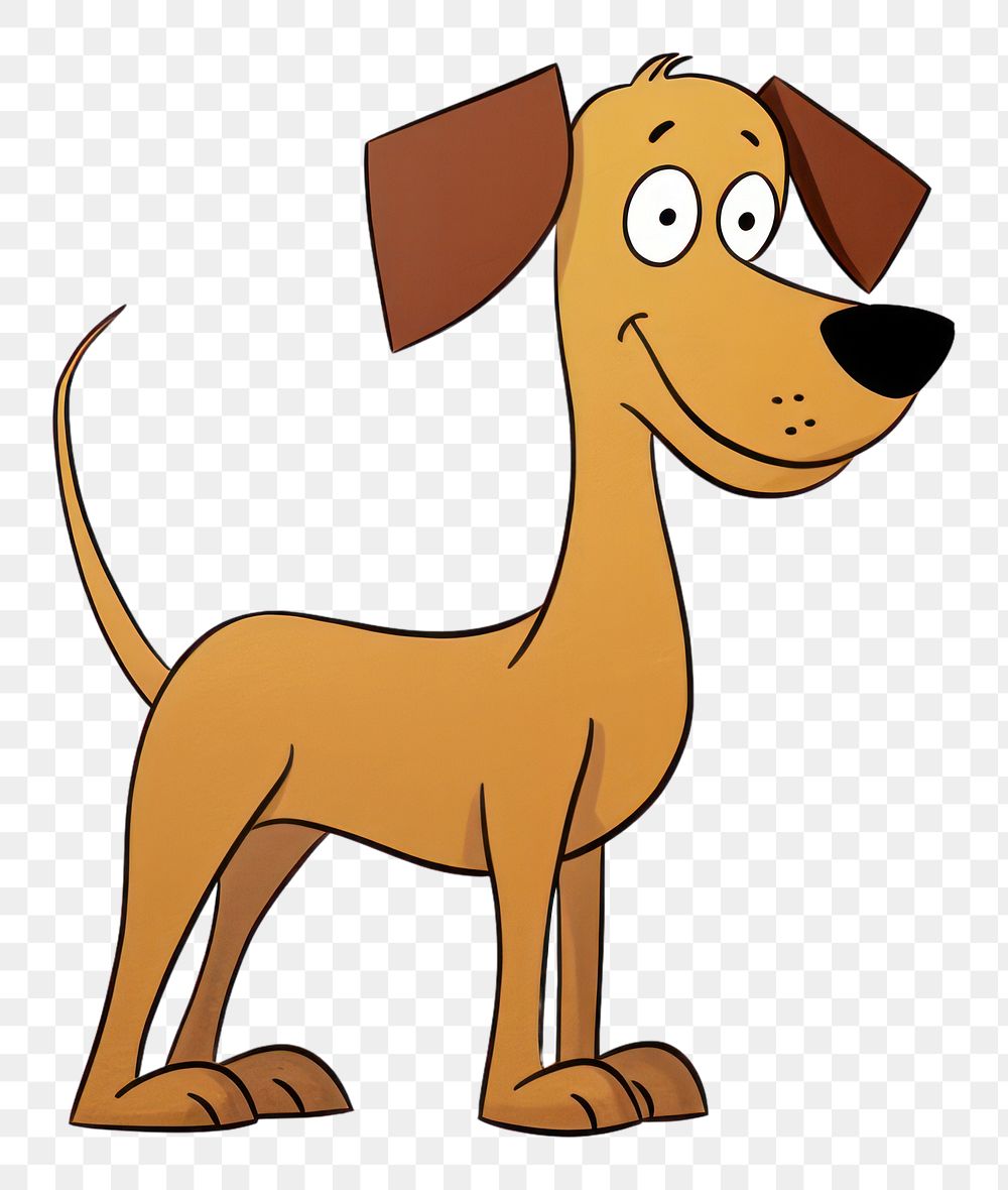 PNG  Brown dog cartoon animal mammal. AI generated Image by rawpixel.