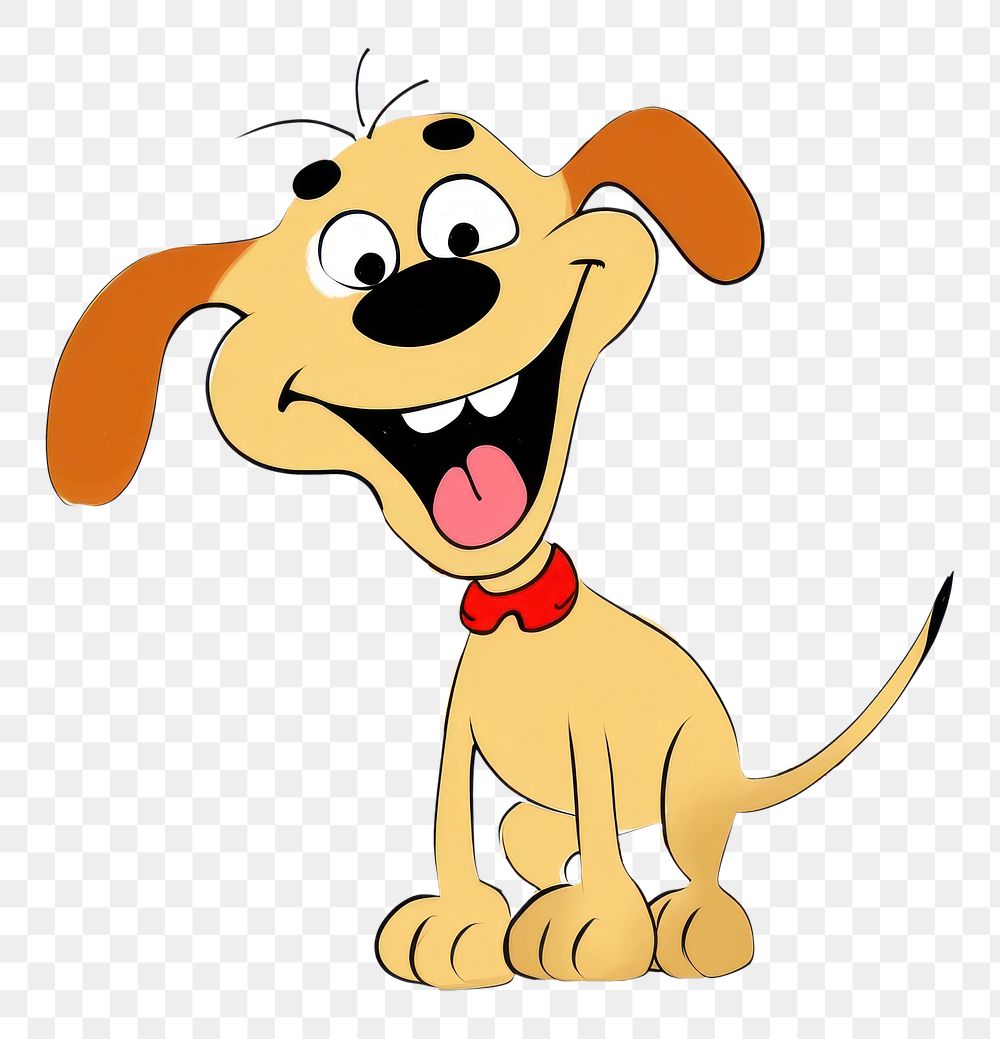PNG Happy puppy dog cartoon mammal animal.