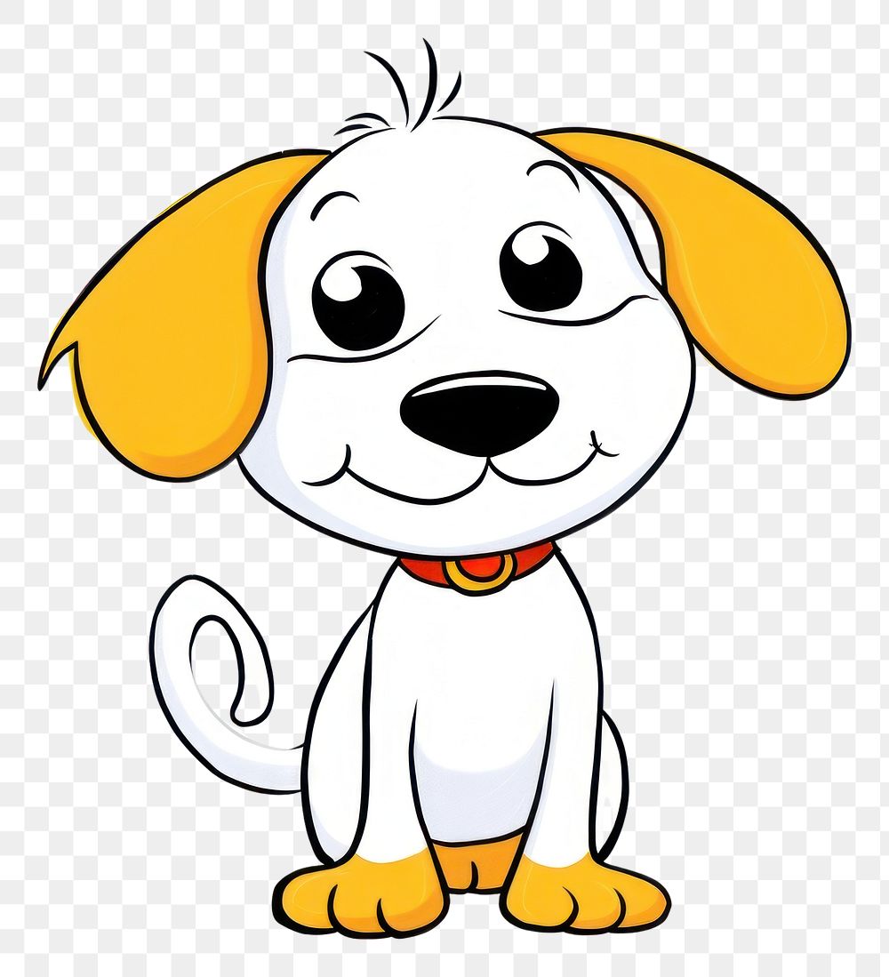 PNG  Happy puppy dog cartoon drawing animal.