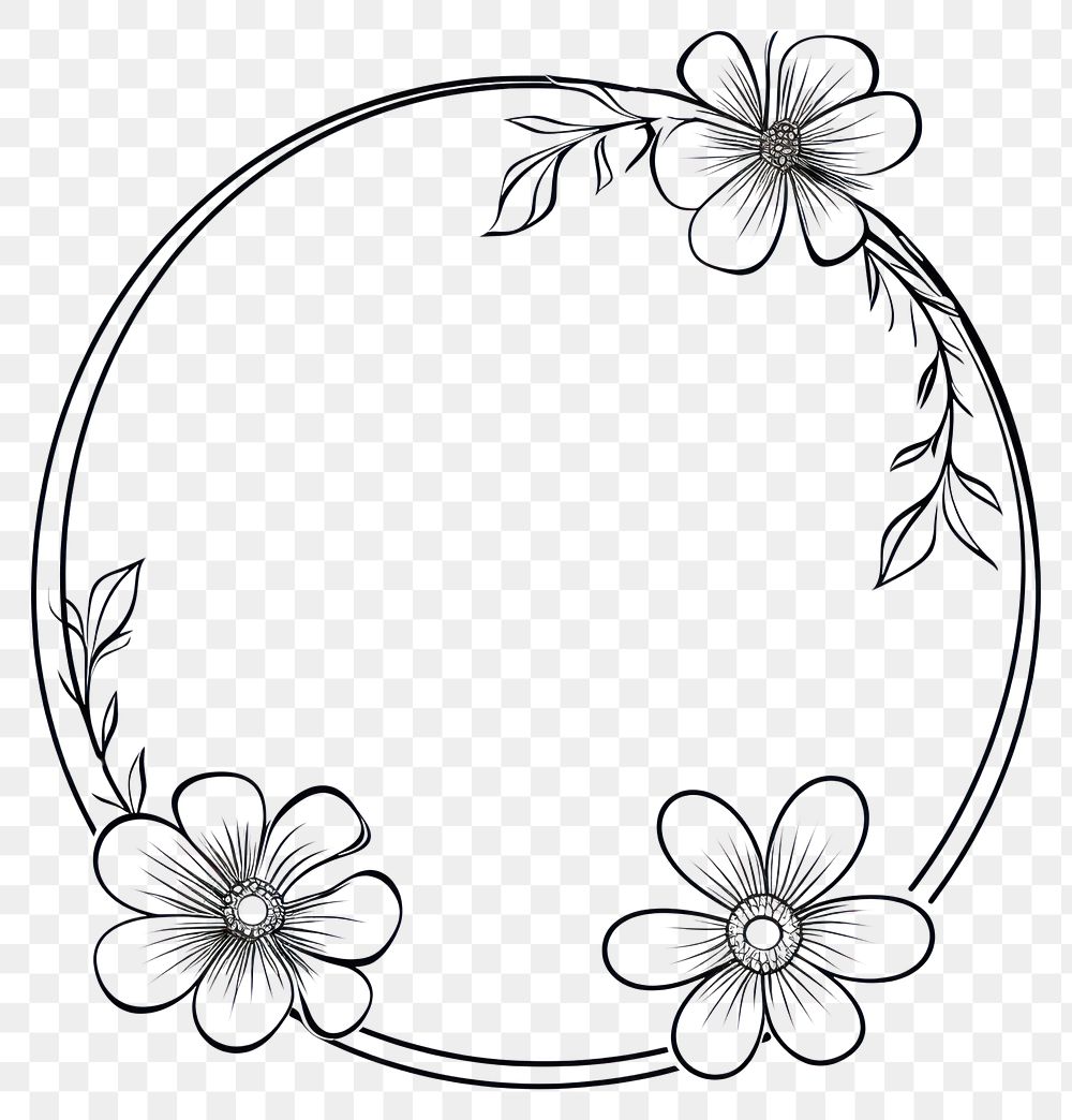 PNG  Pattern circle flower shape.