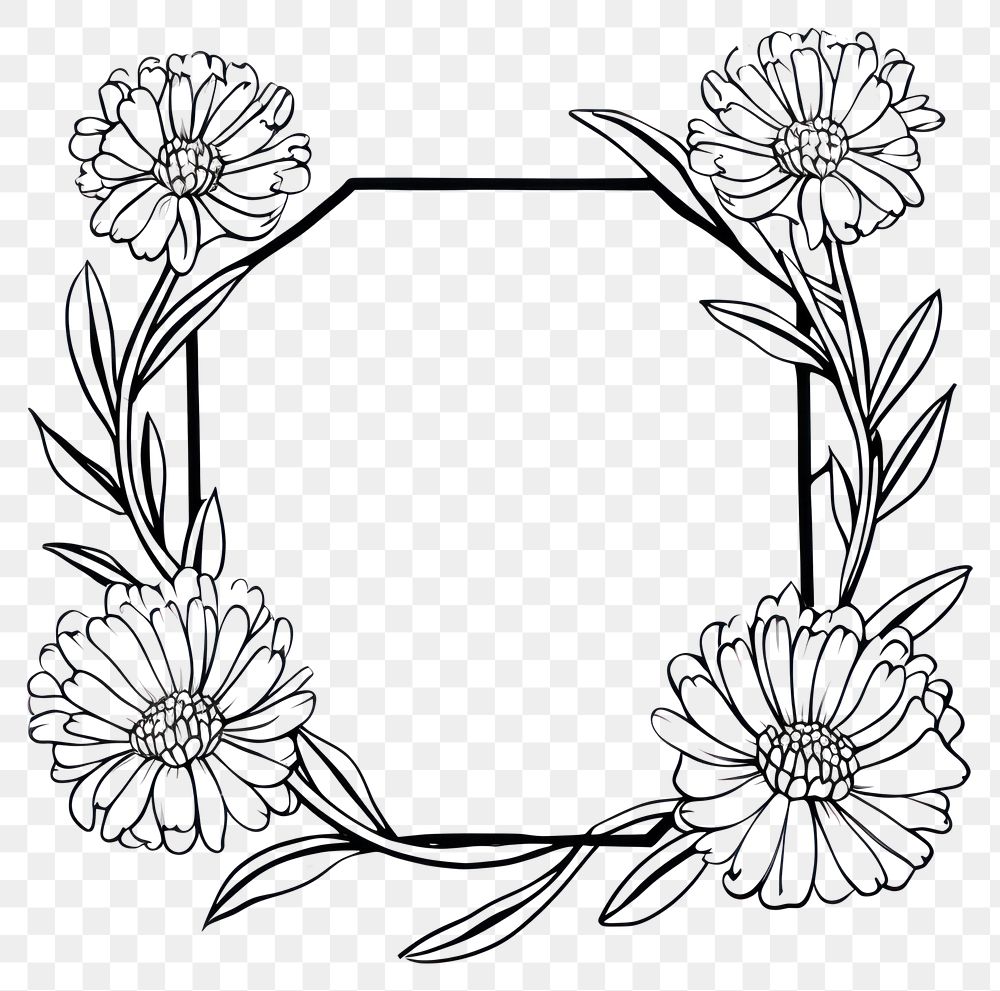 PNG  Pattern drawing sketch flower.