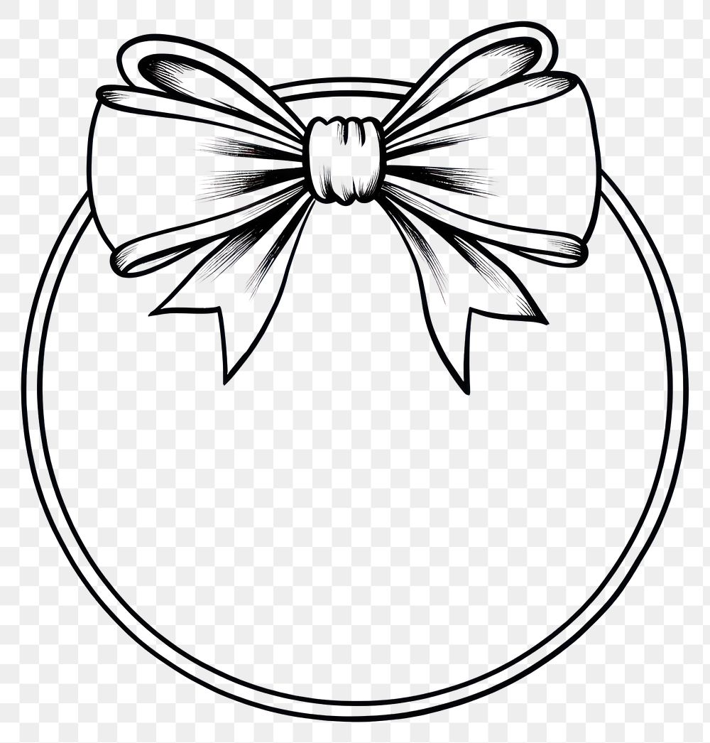 PNG  Decoration circle ribbon shape.