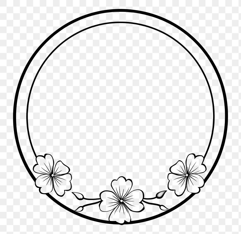 PNG  Pattern circle flower shape.