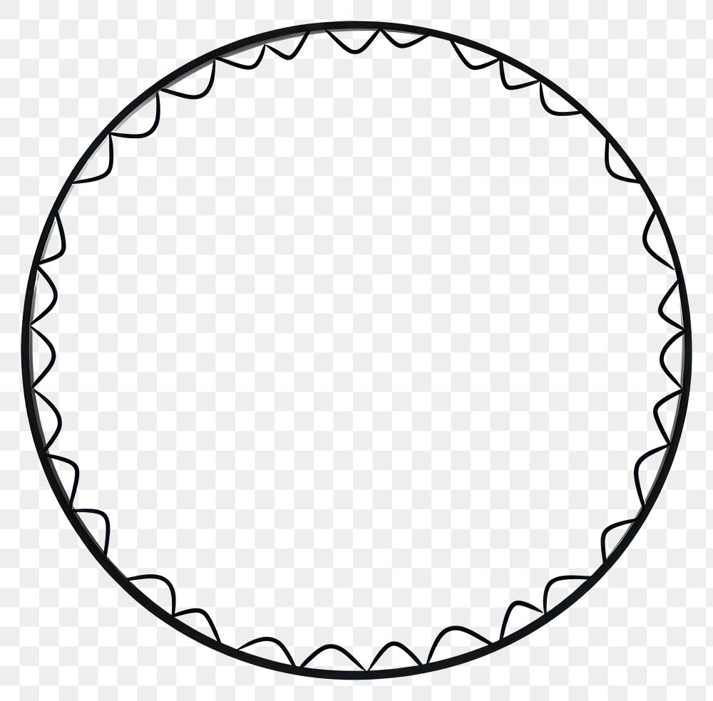 PNG  Circle line monochrome pattern.