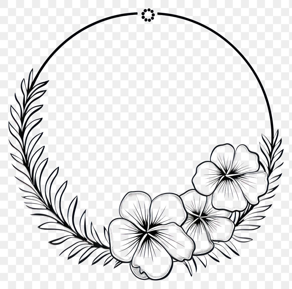 PNG  Necklace pattern drawing circle.