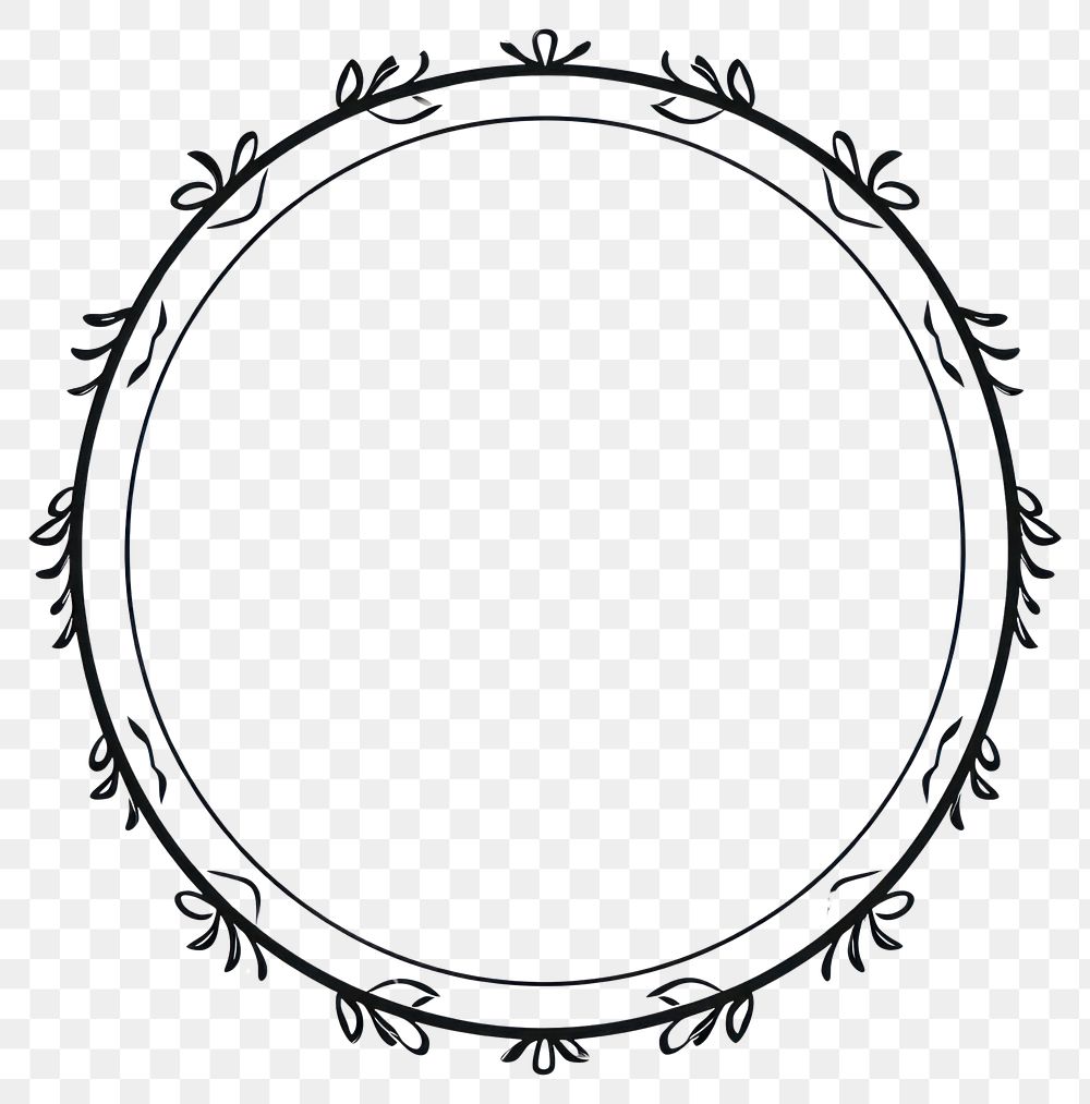 PNG  Circle shape frame line.
