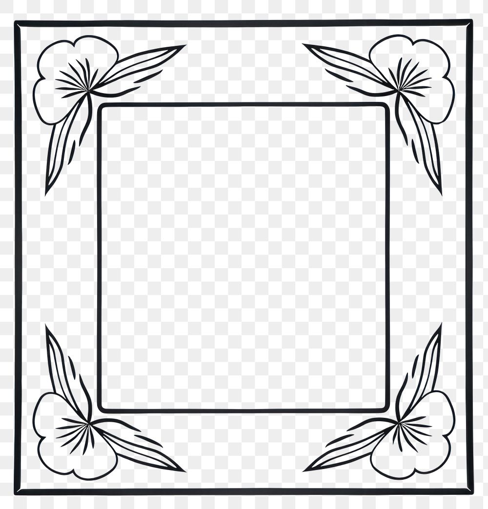 PNG  Pattern shape frame white.