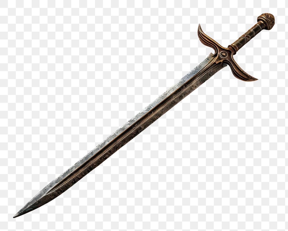 PNG Painting of a sword dagger weapon metal.