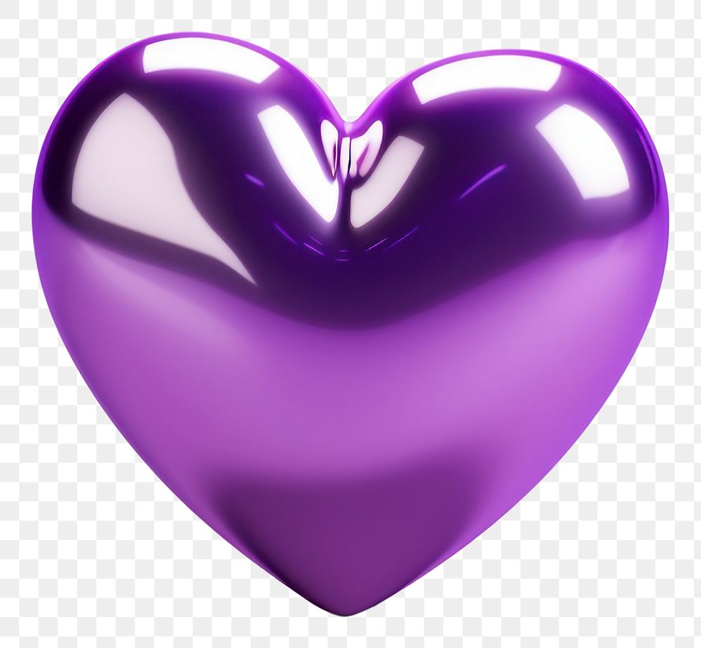 PNG Heart shape purple shiny electronics