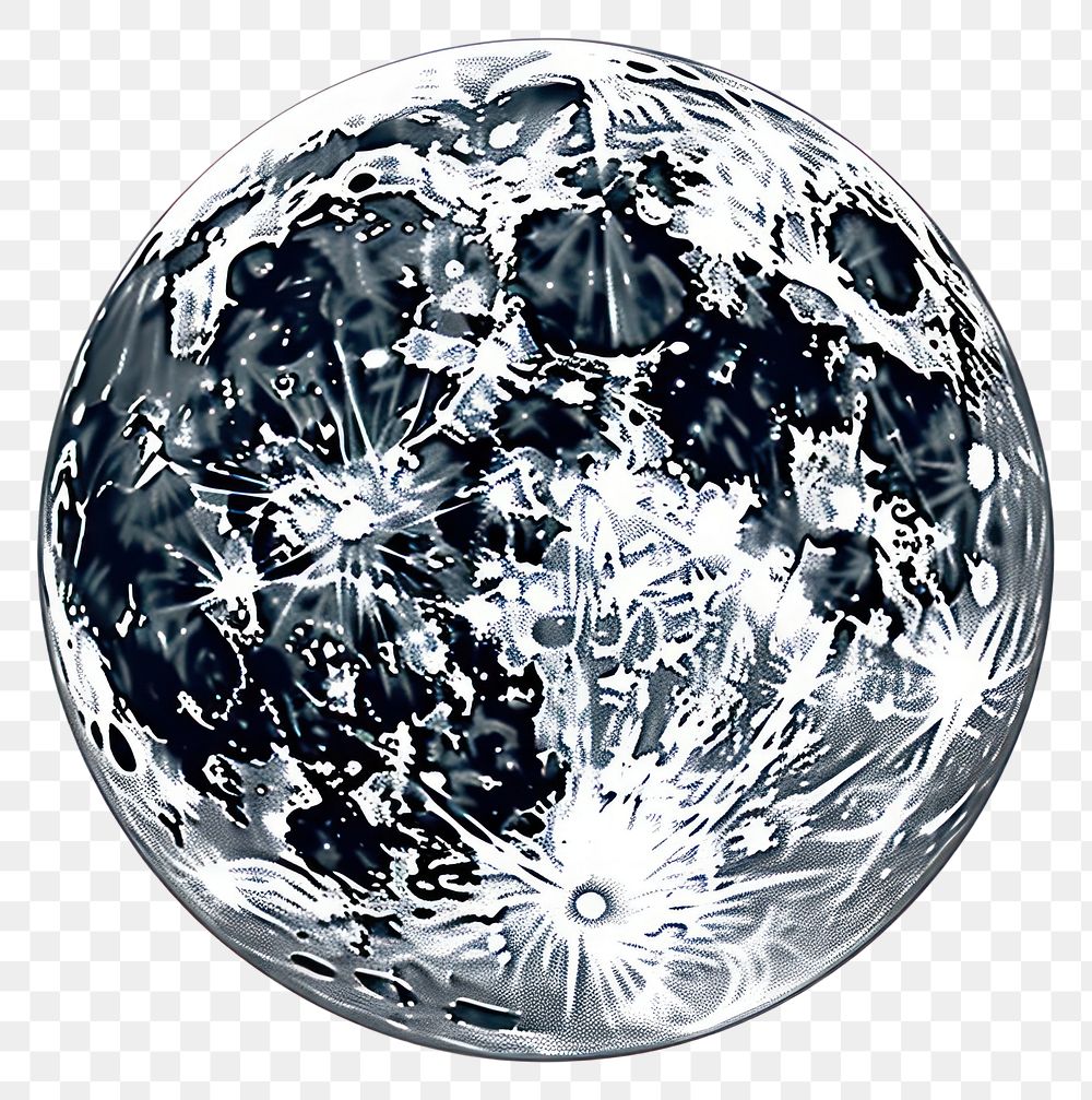 PNG  Full moon sphere white background porcelain. AI generated Image by rawpixel.