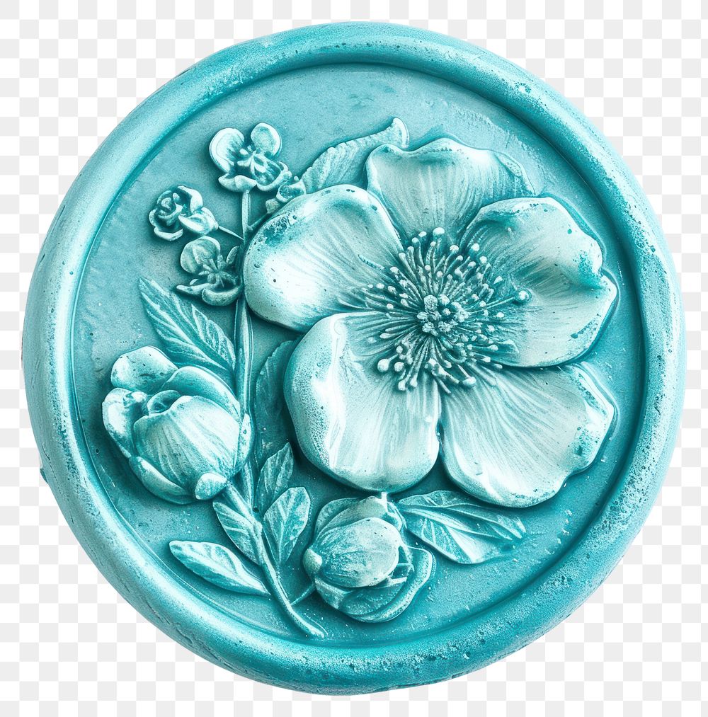 PNG Turquoise jewelry flower blue