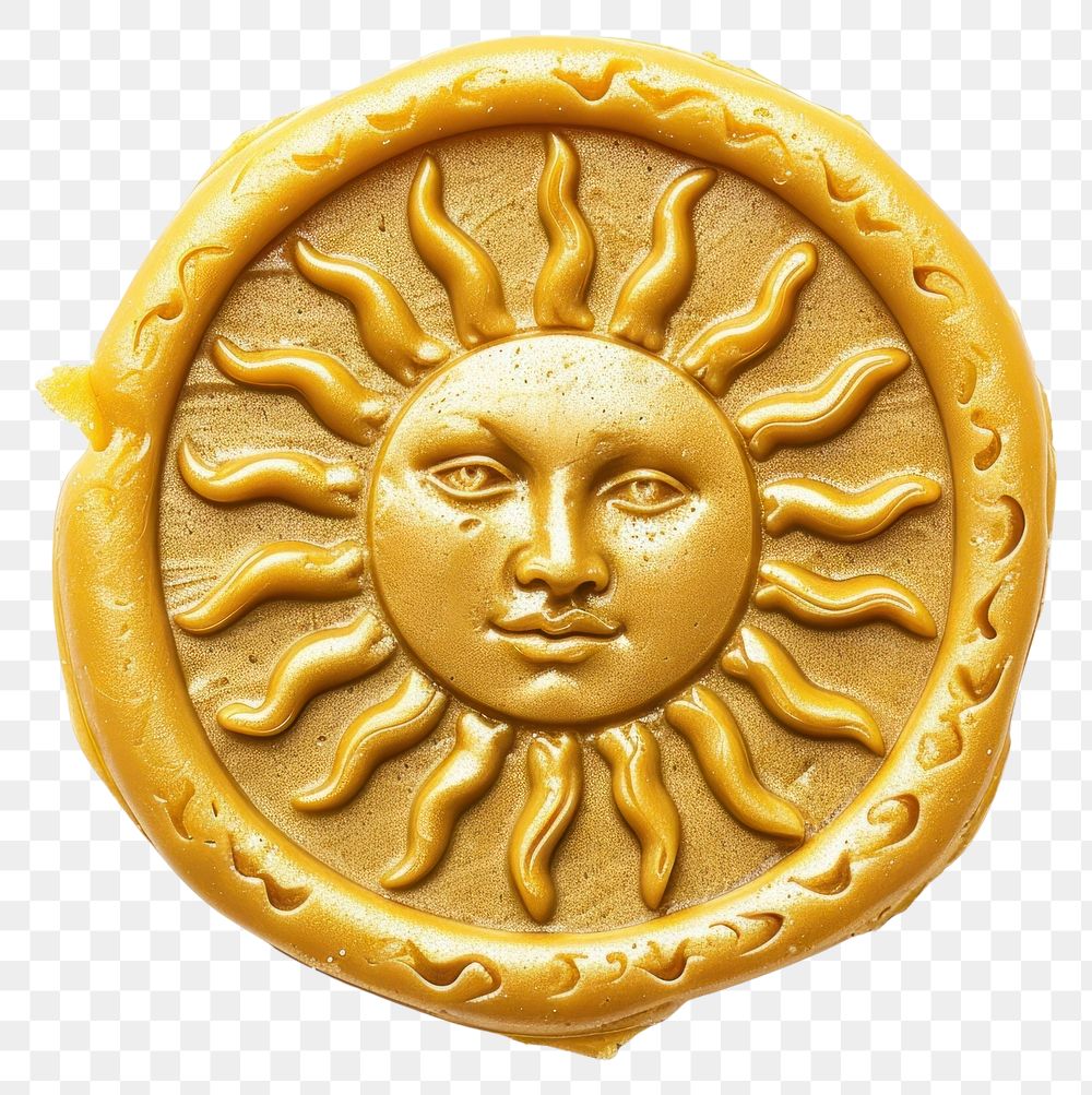 PNG Seal Wax Stamp Celestial sun food white background representation
