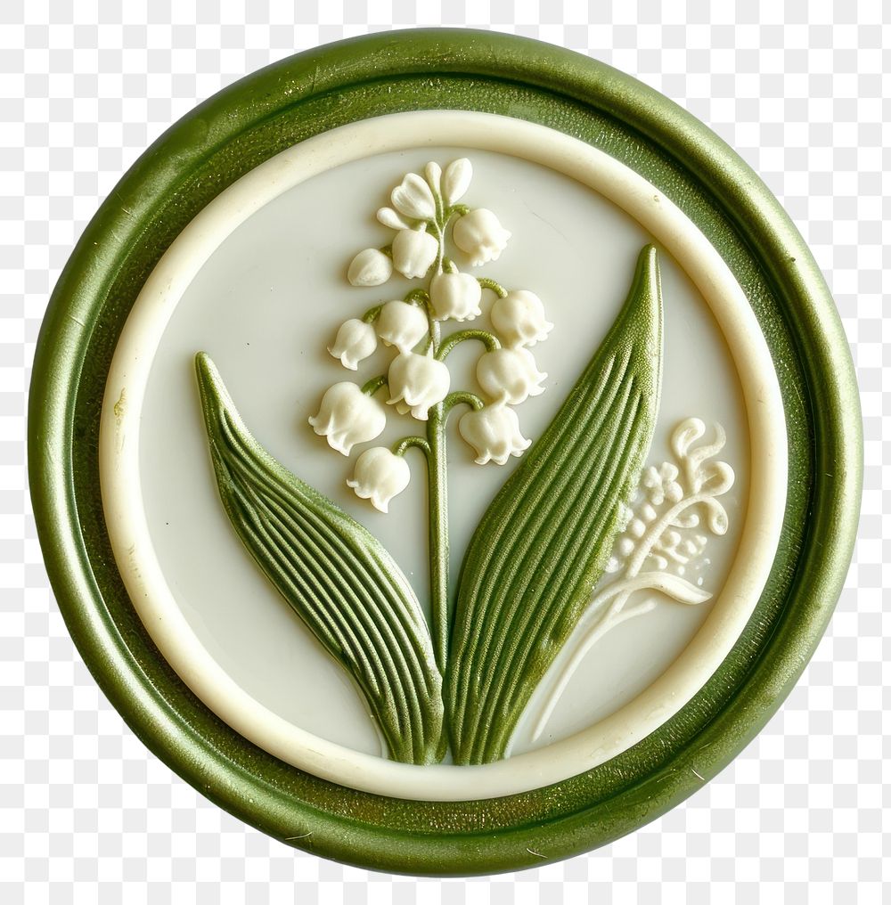 PNG Plate green food art.