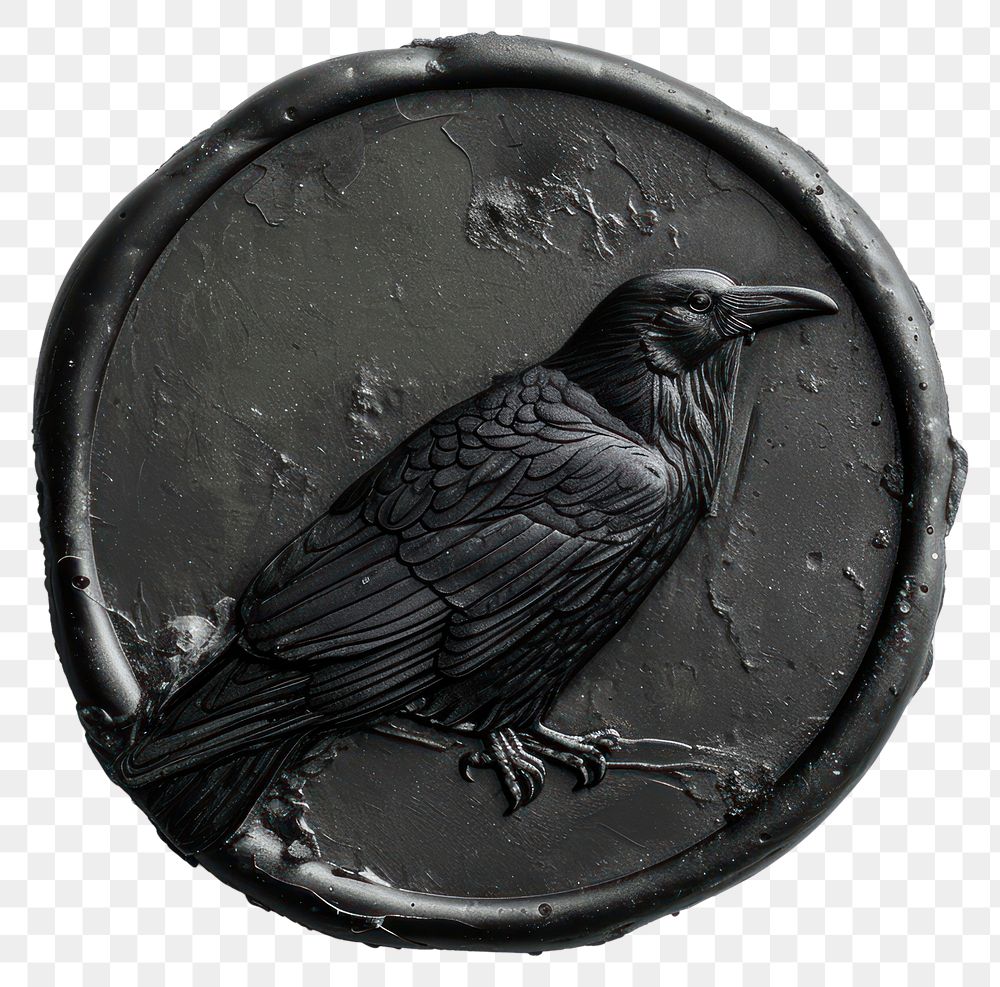 PNG Animal black bird representation.