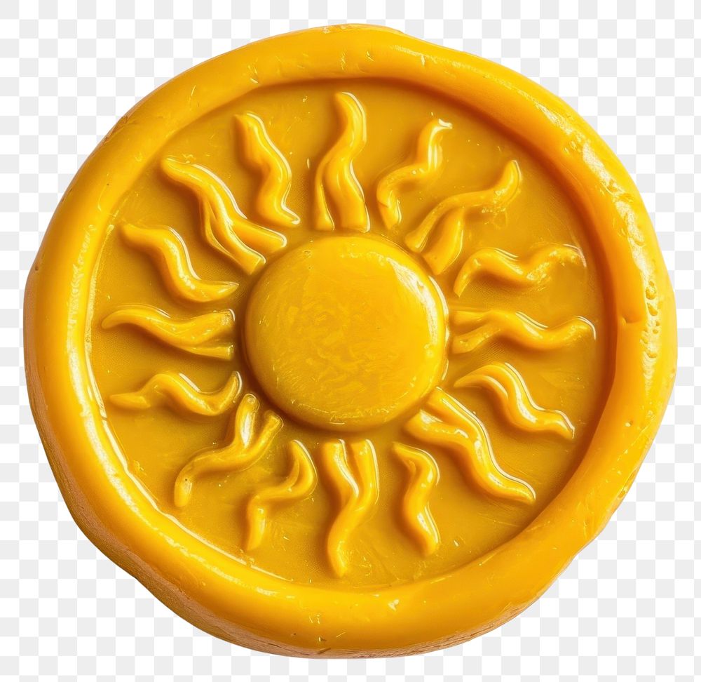PNG Seal Wax Stamp sun yellow food freshness.
