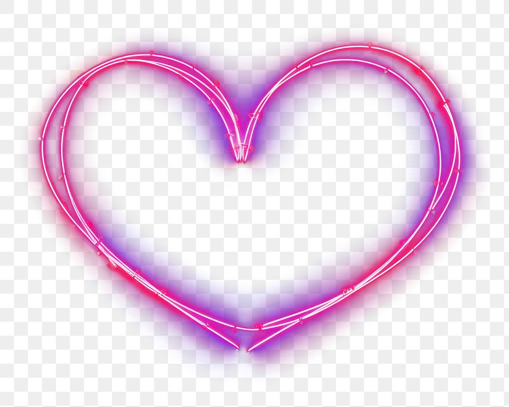 PNG Ove heart neon light night. AI generated Image by rawpixel.