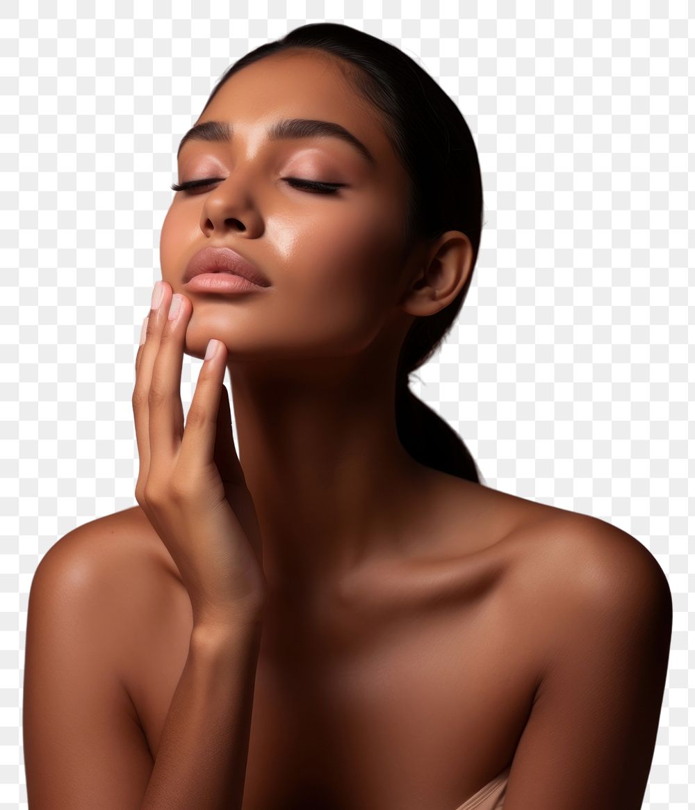 PNG Applying skincare on her face portrait adult woman.