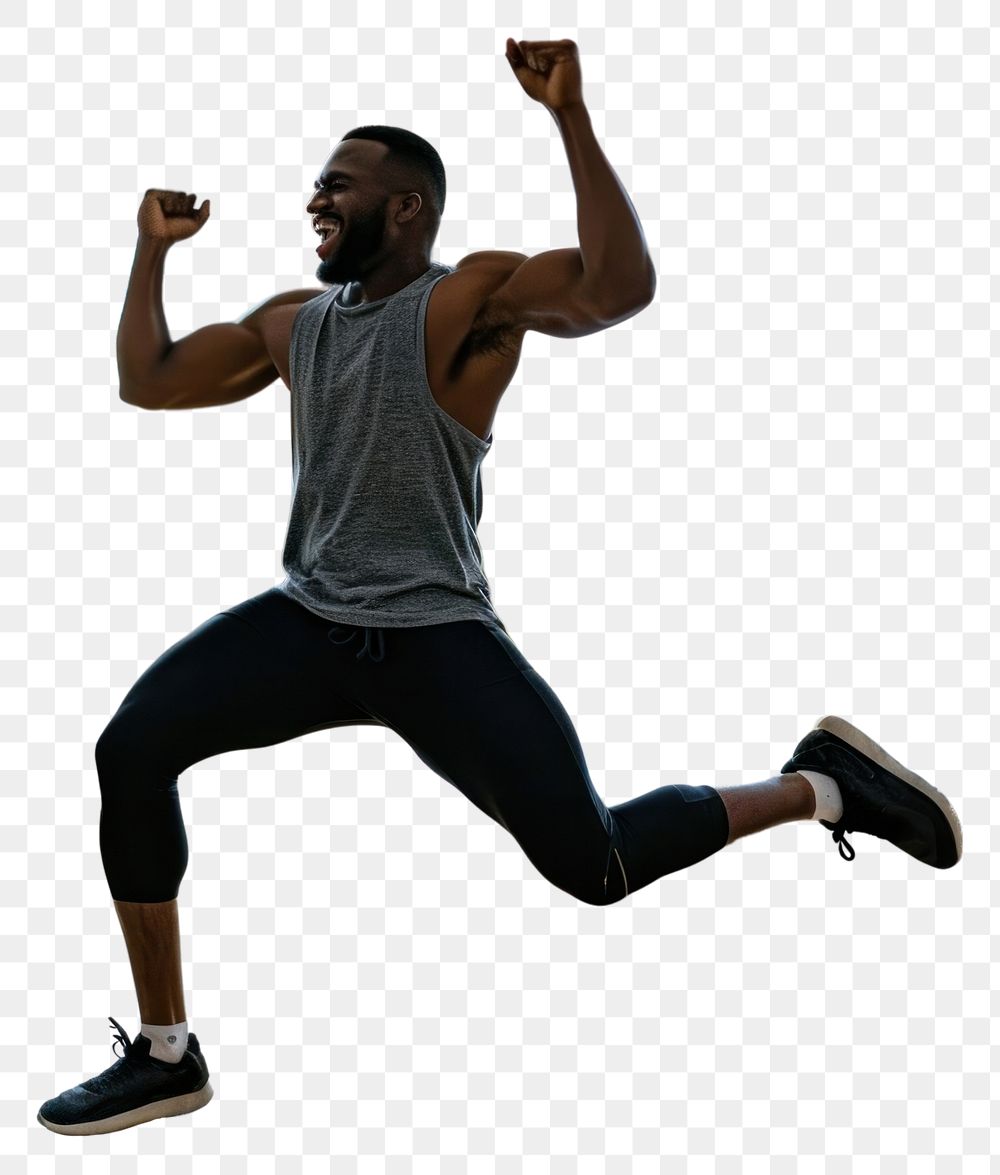 PNG  Sports determination bodybuilding exercising. AI generated Image by rawpixel.
