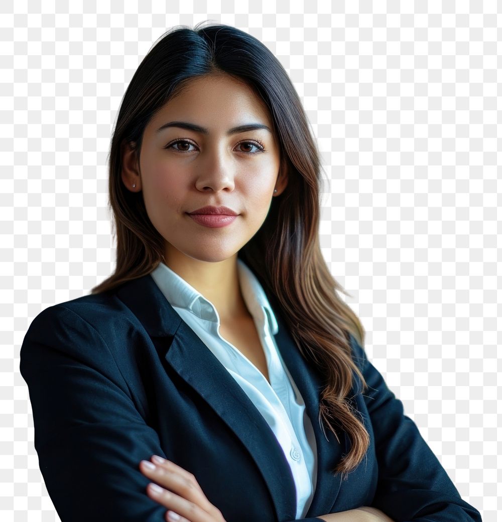 PNG Mexican businesswoman wearing suit adult contemplation hairstyle. AI generated Image by rawpixel.