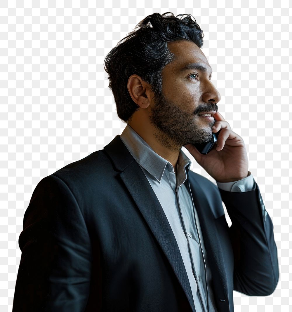PNG Mexican business man talking on phone office adult electronics. AI generated Image by rawpixel.