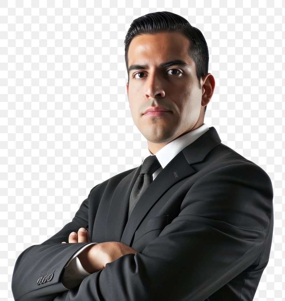 PNG Mexican businessman arm crossed portrait adult photo. AI generated Image by rawpixel.