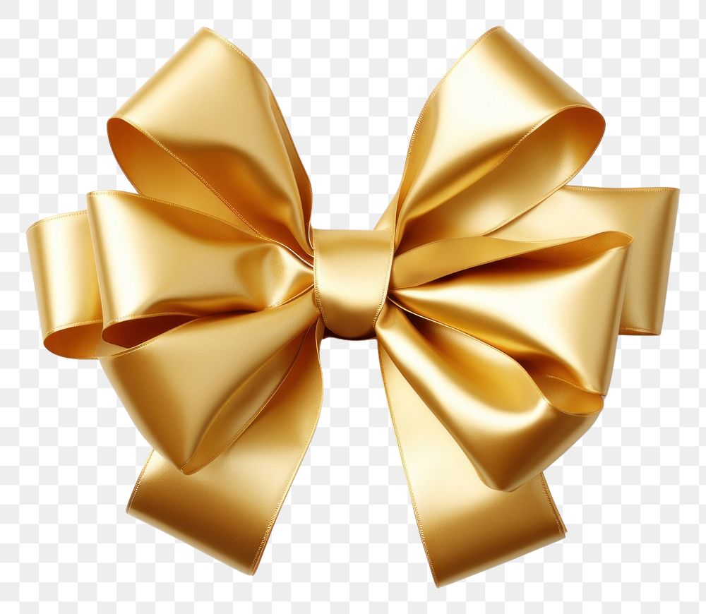 PNG Gold gift bow rosette white background celebration accessories. AI generated Image by rawpixel.
