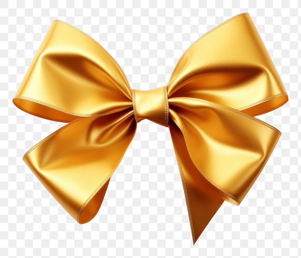 PNG Gold gift bow white background celebration accessories. AI generated Image by rawpixel.