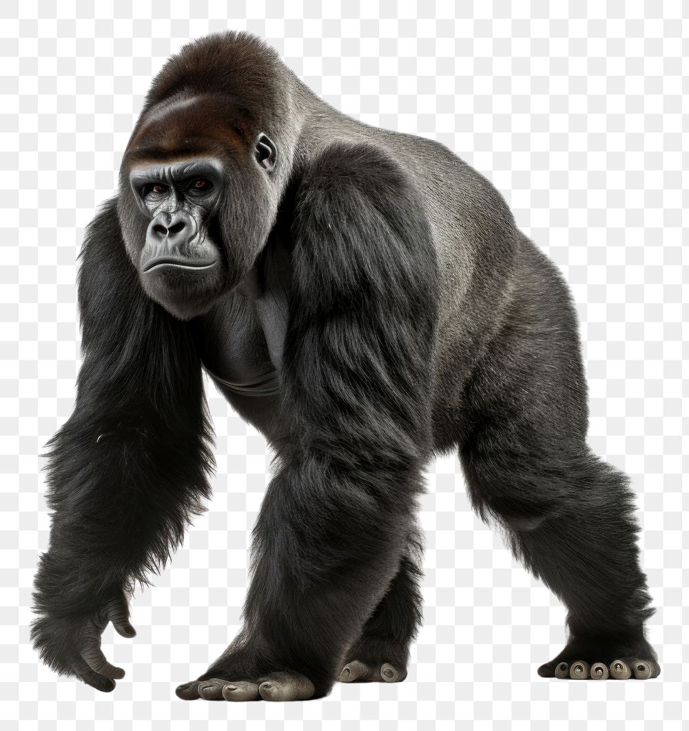 PNG Gorilla gorilla wildlife mammal. AI generated Image by rawpixel.