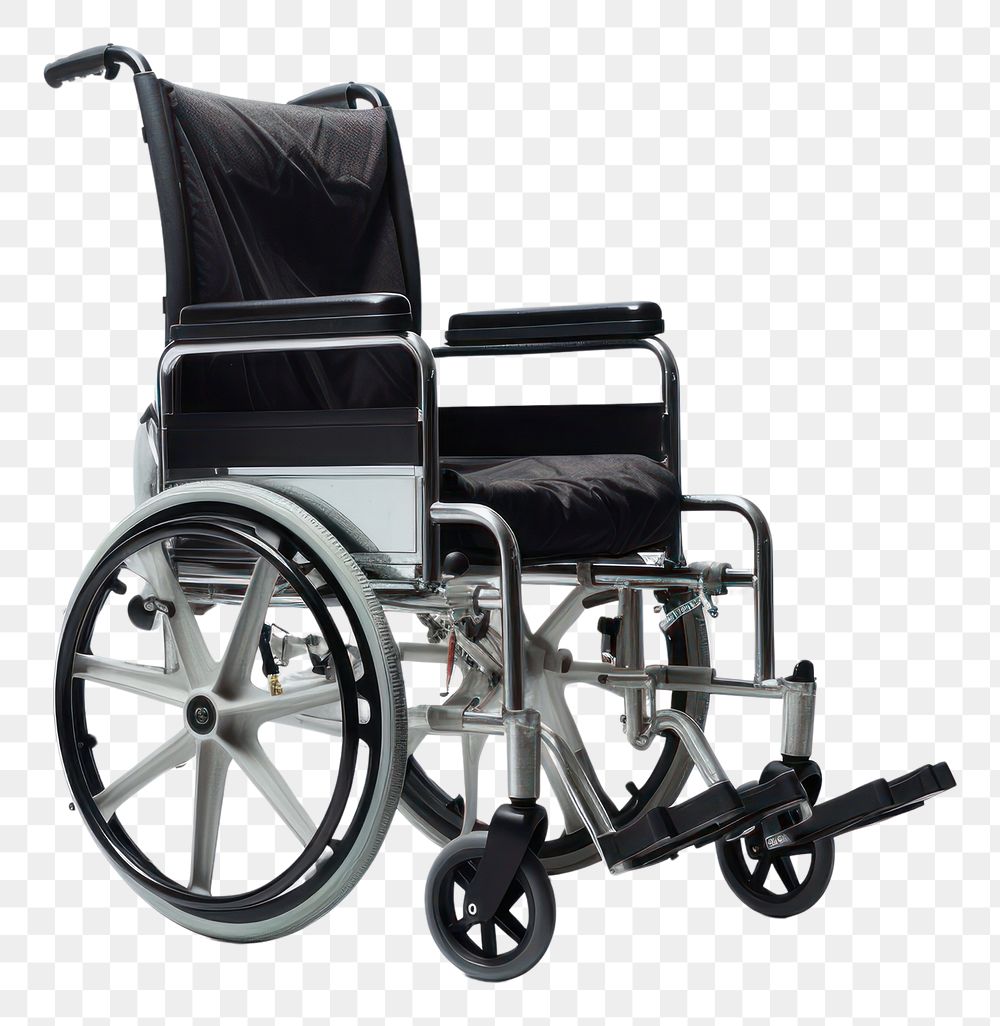 PNG  Wheelchair vehicle black transportation. AI generated Image by rawpixel.