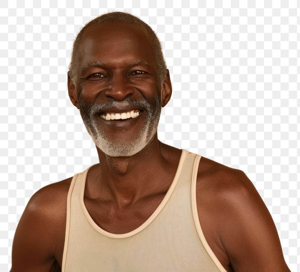 PNG African american man portrait adult smile.