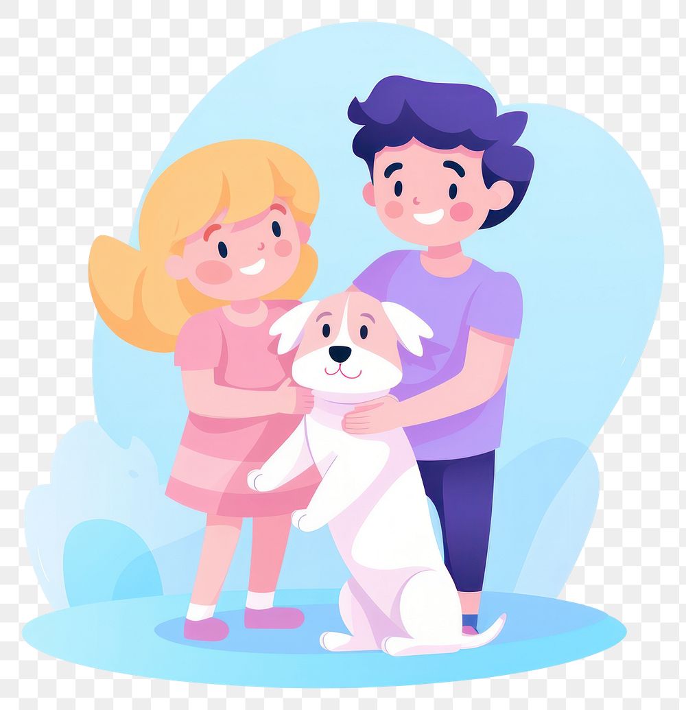 PNG Boy and girls hugging cartoon cute book. AI generated Image by rawpixel.