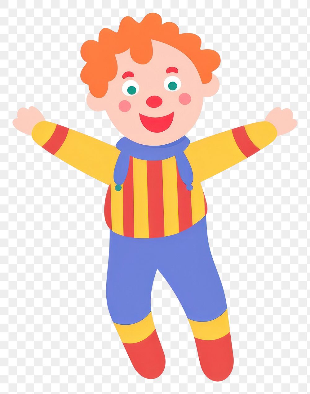 PNG Clown jumping representation celebration happiness. AI generated Image by rawpixel.