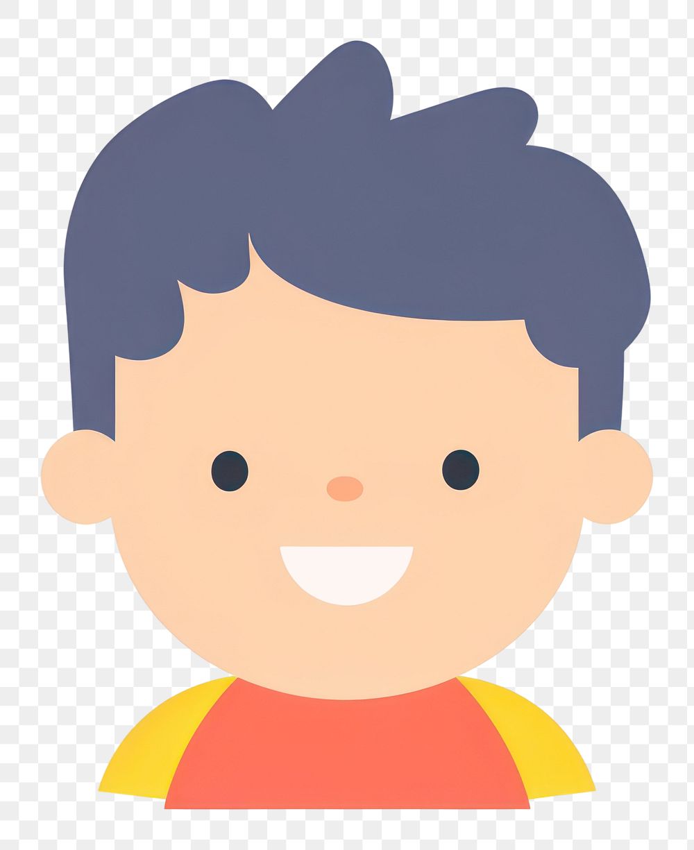PNG Happy boy face cartoon white background moustache. AI generated Image by rawpixel.