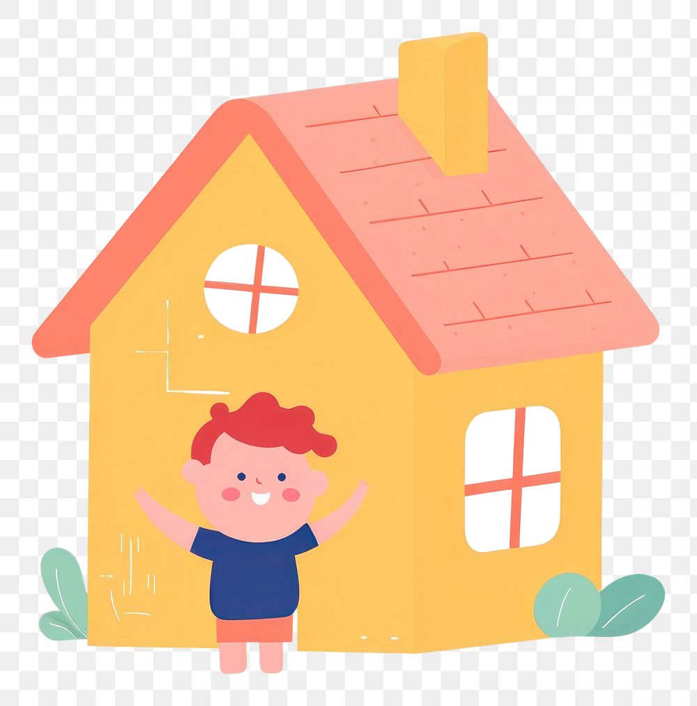 PNG Little house cartoon drawing cute. AI generated Image by rawpixel.