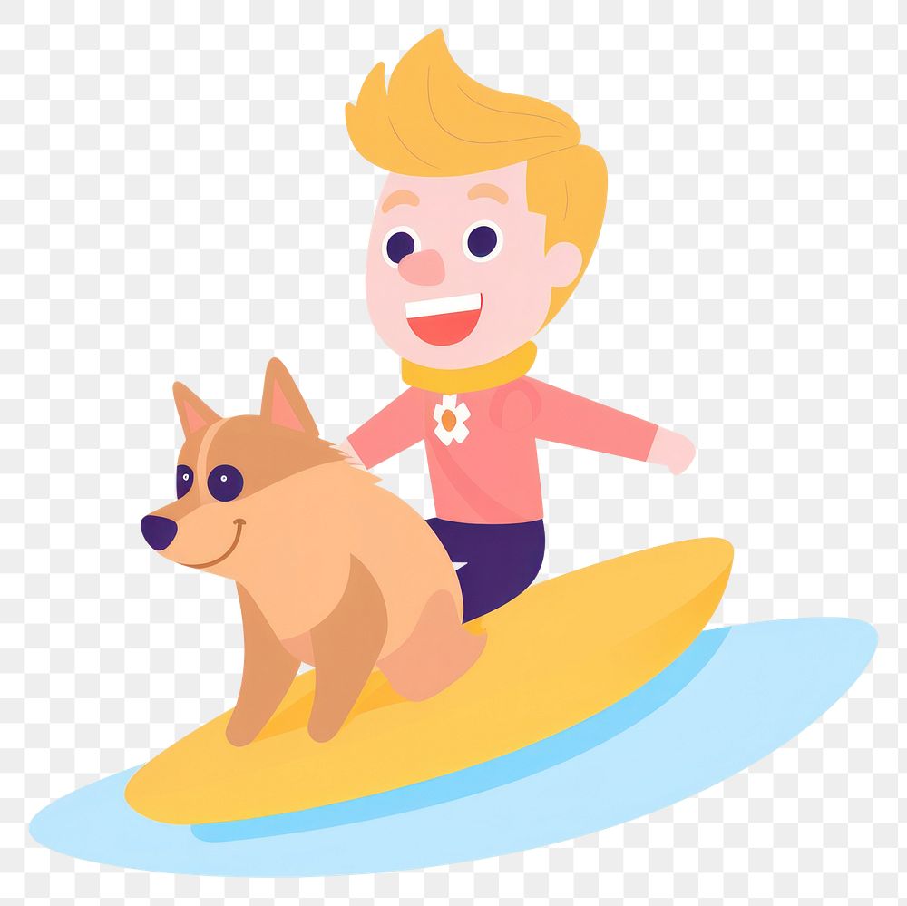 PNG Man surfing cartoon mammal sports. AI generated Image by rawpixel.