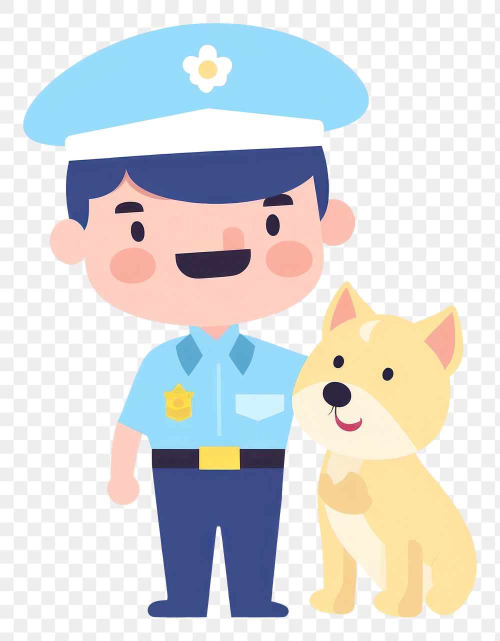 PNG Policeman dog cartoon mammal. AI generated Image by rawpixel.