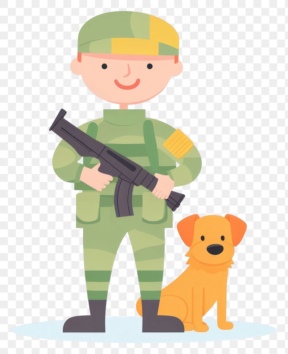 PNG Soldier military holding cartoon. AI generated Image by rawpixel.