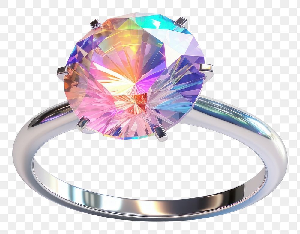 PNG  Diamond ring amethyst gemstone jewelry.