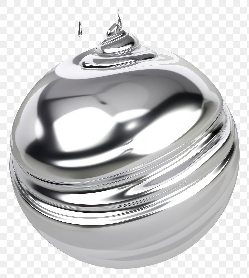 PNG Saturn planet melting dripping silver lighting jewelry.